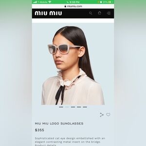 MIU MIU Women's Sunglasses in brown mirror silver grad